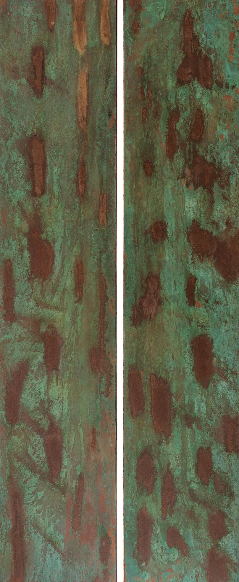 Mario Moraes, Tectônica, Metais oxidados sobre painel de madeira
