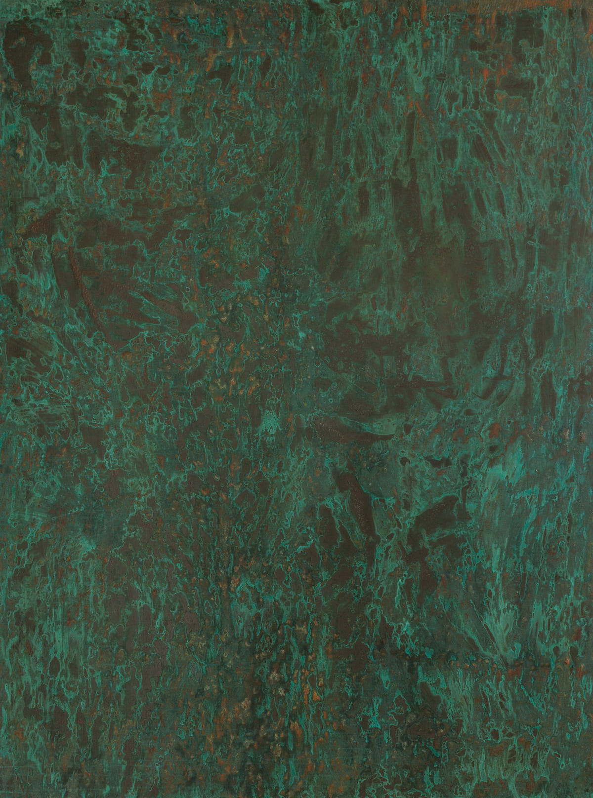 Mario Moraes, Capilaridade, Oxidised metals on wood panel