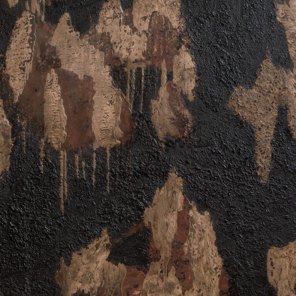 Mario Moraes, Curvelo. Brass and bronze on wood panel.