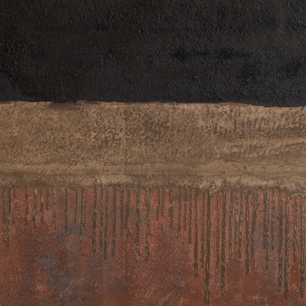 Mario Moraes, Carbonita. Brass and bronze on wood panel.
