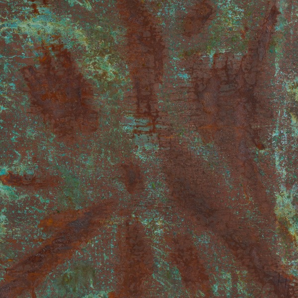 Mario Moraes, Lavrinha. Copper and iron on wood panel.