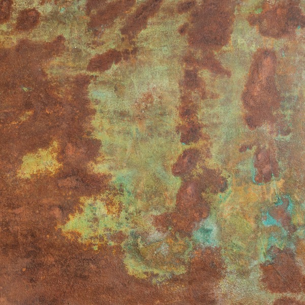 Mario Moraes, Pedra Branca. Copper and iron on wood panel.